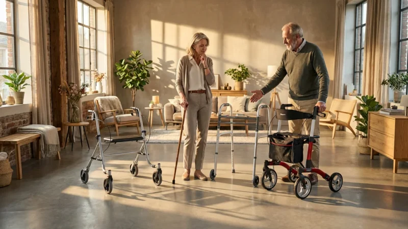 Choosing the Right Walking Aid: Canes, Walkers, and Rollators - guide